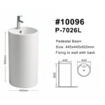 Padestal Wash Basin SG 445x445x820 (P-7026L) - Image 2