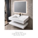 Shine Slate Counter With Seamless Basin +Mirror SG (SJ-3001W)