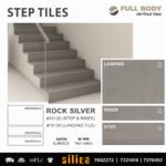Rock Silver Step & Raiser Tile Full body DM 300X900, 200X900