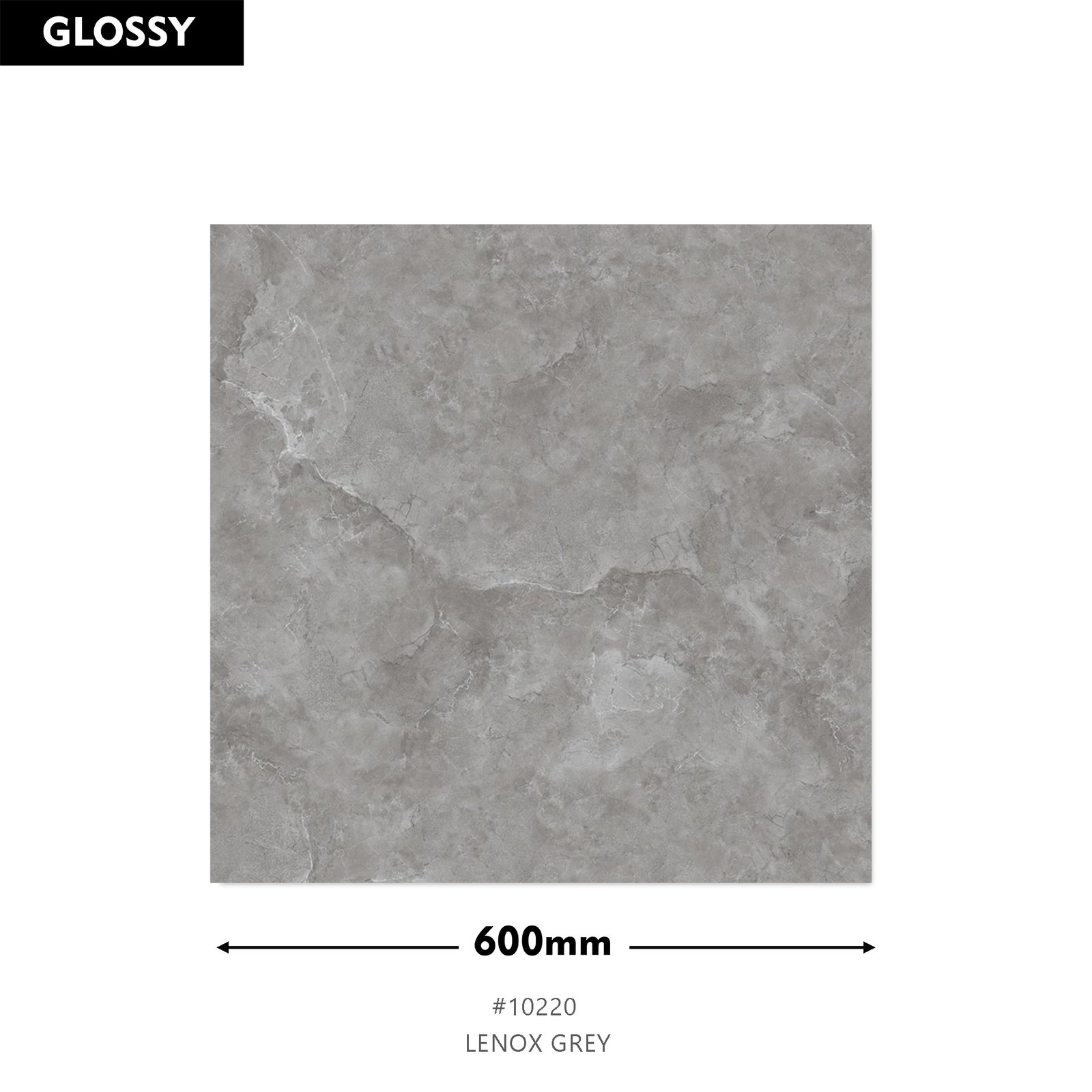 3ed0bc92-3076-404f-96ef-a4f310afe03f.jpg DM LENOX GREY (GLOSSY) 600X600 - Image 1